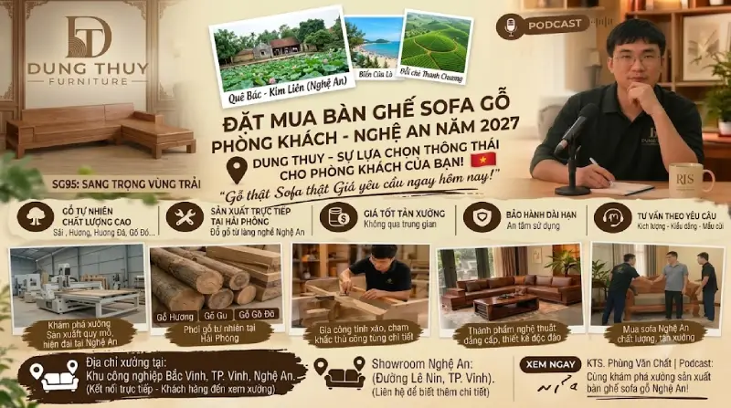 Địa chỉ bán bàn ghế sofa gỗ phòng khách tỉnh Nghệ An