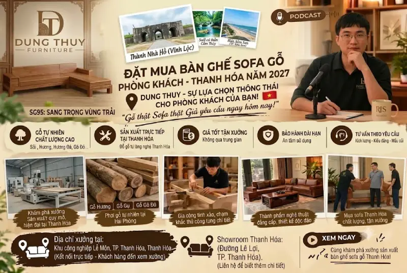 Địa chỉ bán bàn ghế sofa gỗ phòng khách tỉnh Thanh Hóa