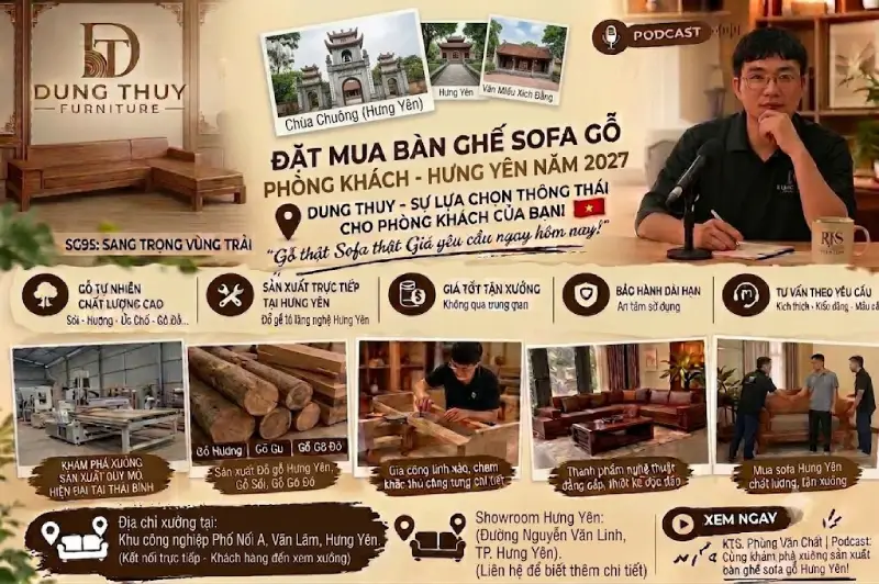Địa chỉ bàn ghế sofa gỗ phòng khách tỉnh Hưng Yên