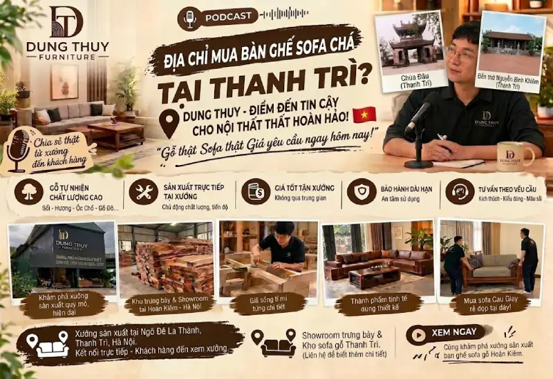 Địa chỉ mua bàn ghế sofa ở huyện Thanh Trì giá rẻ
