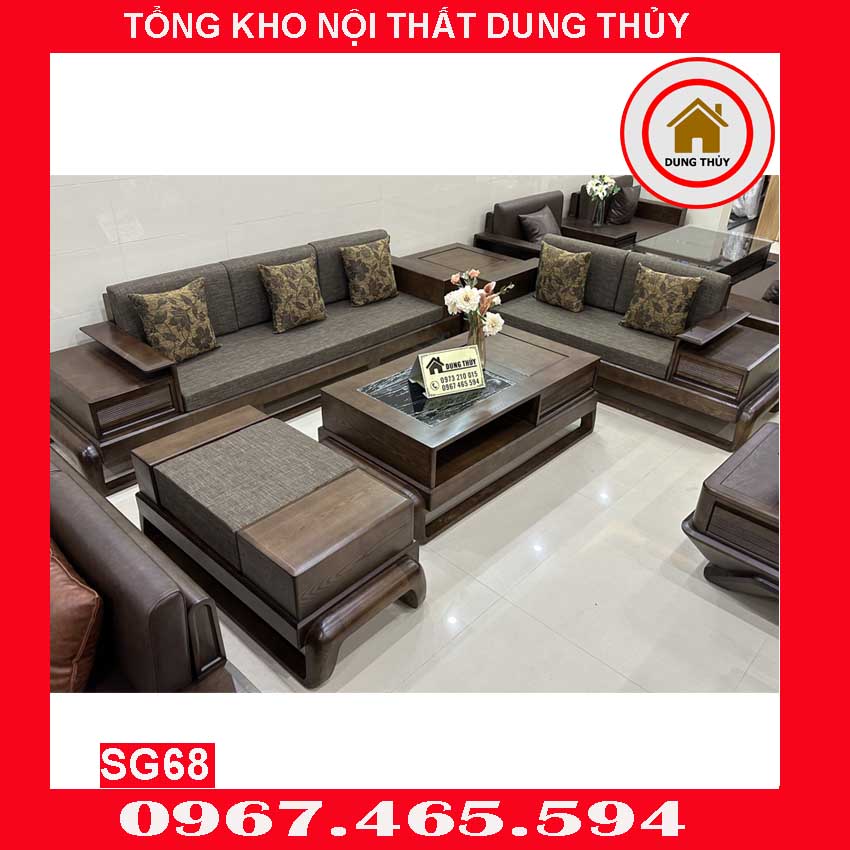 bàn ghế sofa gỗ phòng khách tỉnh Hòa Bình