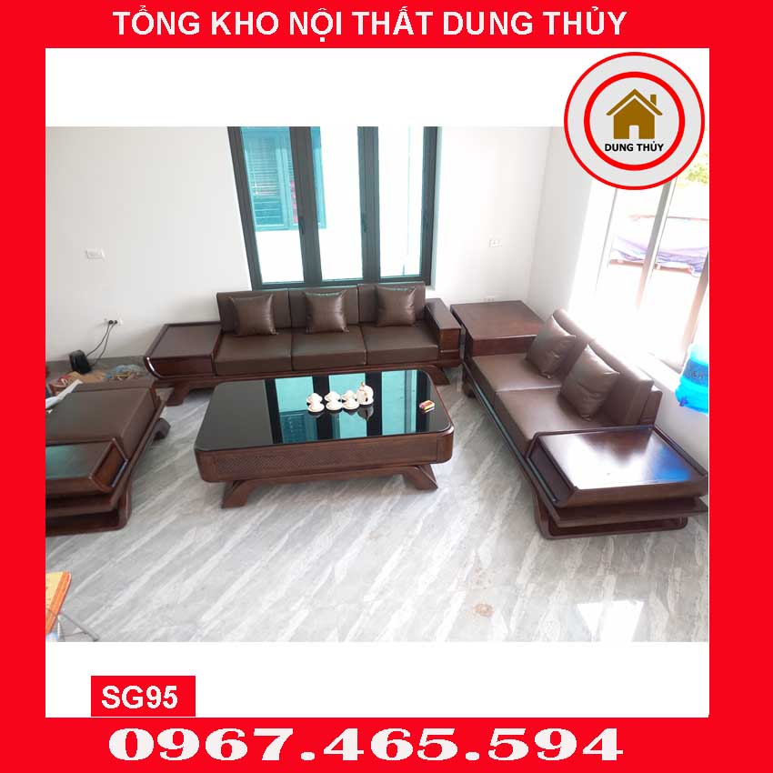 bàn ghế gỗ góc cho phòng khách
