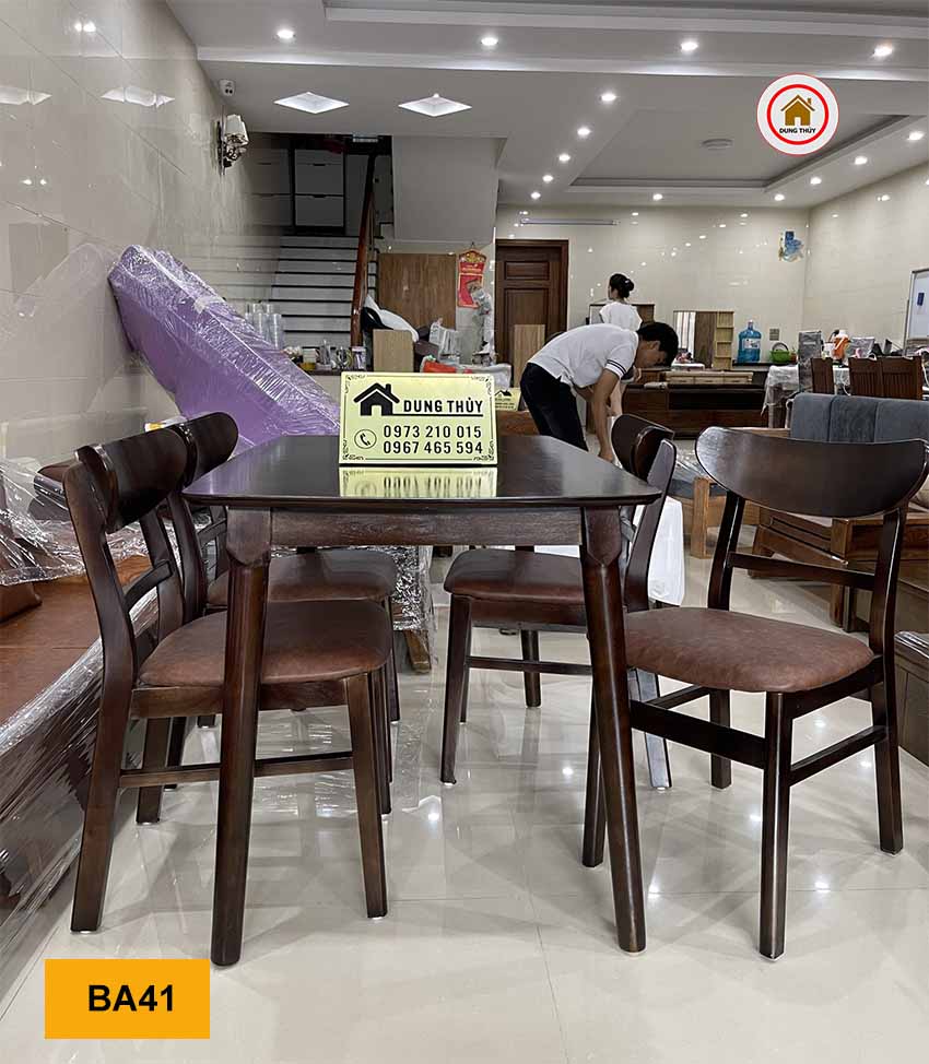 bộ bàn ghế ăn gỗ tự nhiên gỗ giá rẻ