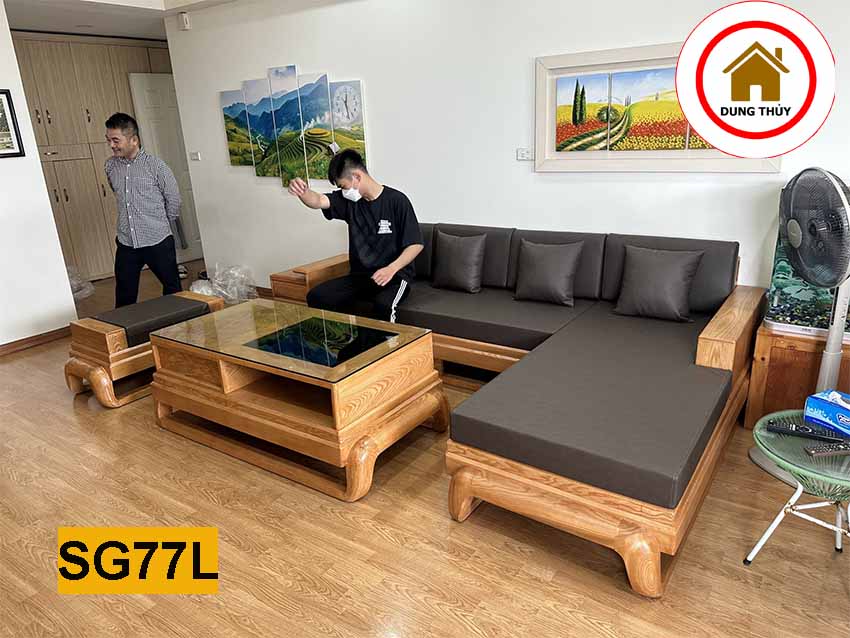 bộ ghế sofa góc chữ L phòng khách giá rẻ
