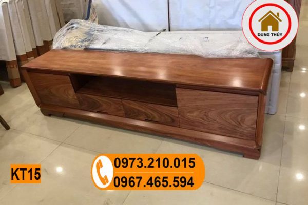 Kệ tivi 4 ngăn gỗ hương xám KT15