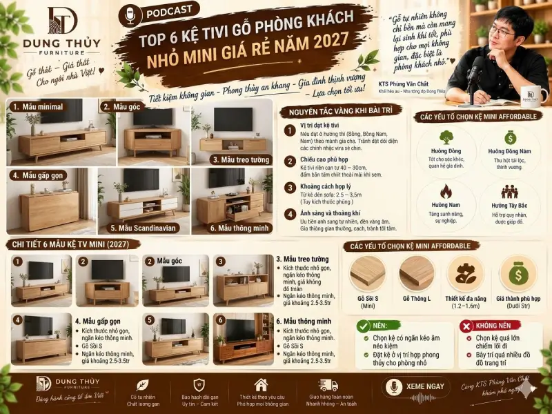 kệ tivi gỗ phòng khách nhỏ mini giá rẻ