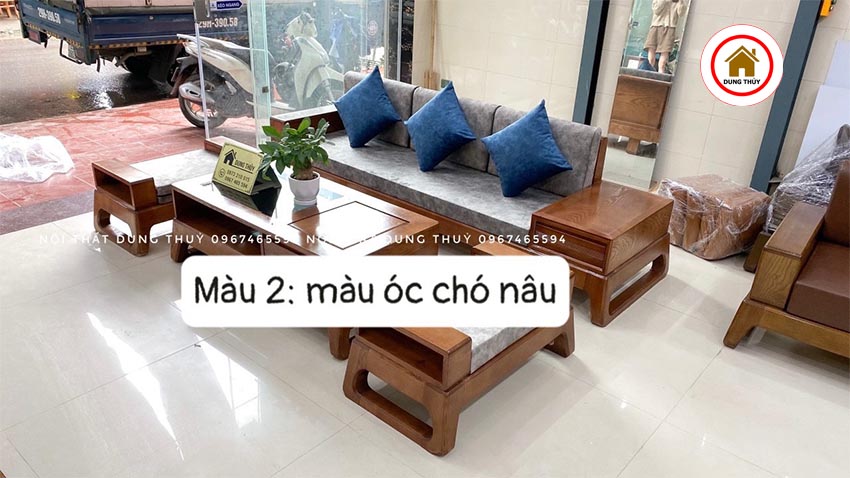 màu sofa gỗ óc chó nâu