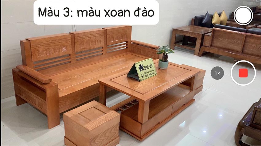 màu sofa gỗ xoan đào