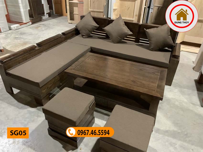 sofa gỗ dài 2m