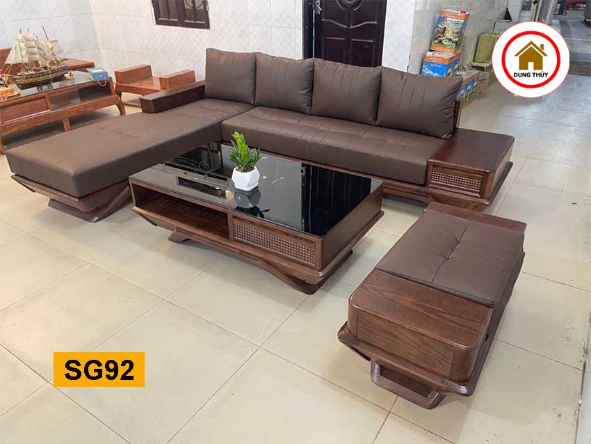 sofa gỗ góc chữ L đẹp