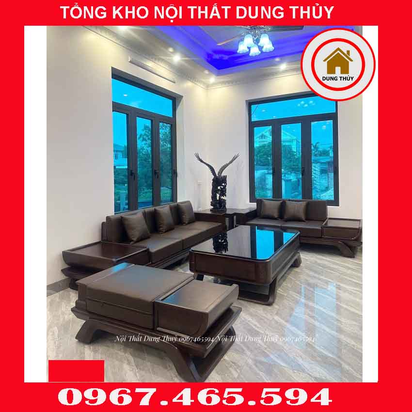 sofa gỗ cho phòng khách chung cư