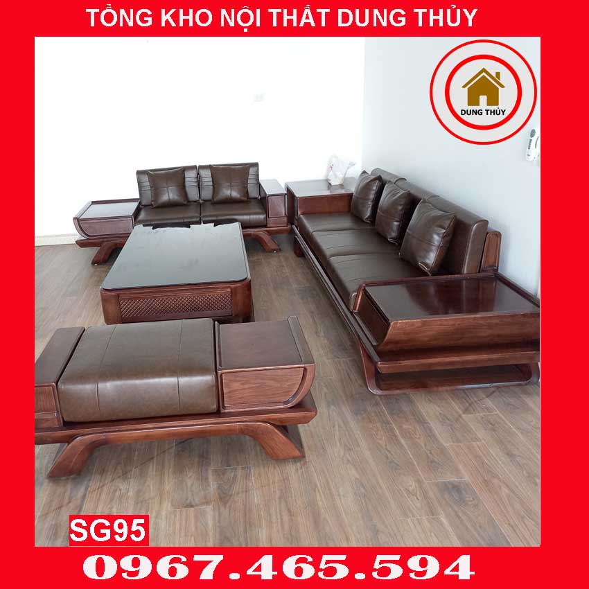sofa gỗ tự nhiên mẫu mới nhất