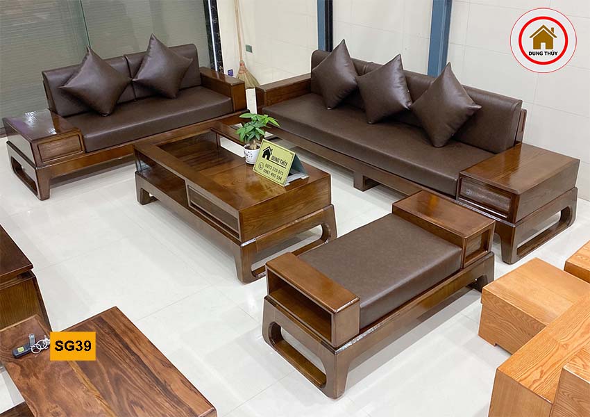 sofa gỗ văn phòng