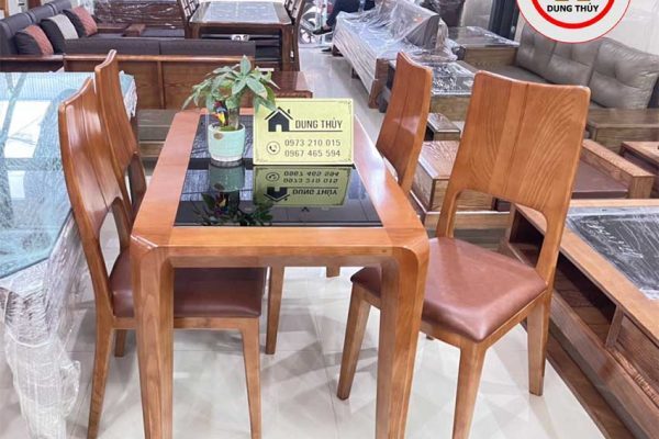 bàn ăn 4 ghế gỗ sồi BA26