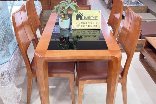 bàn ăn 4 ghế gỗ sồi BA26