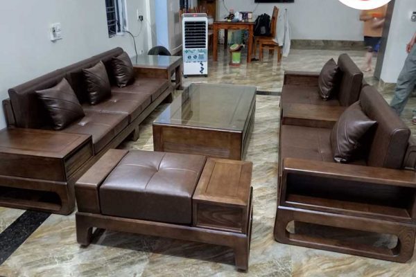 Bộ ghế đối chân quỳ gỗ sồi Nga GT37