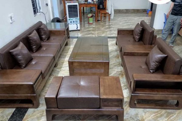Bộ ghế đối chân quỳ gỗ sồi Nga GT37