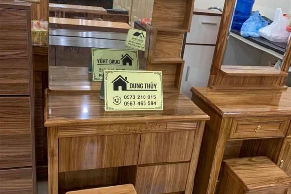 bàn trang điểm gỗ hương xám TD04