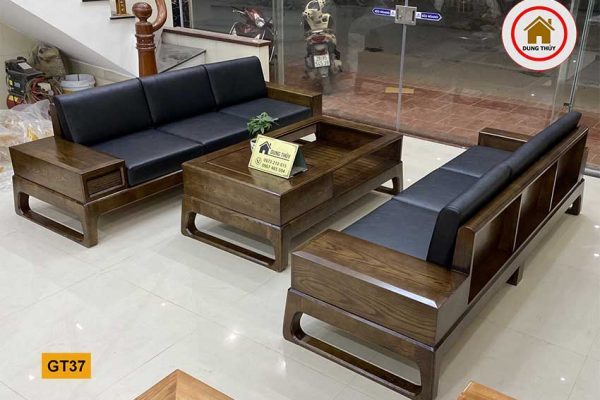 Bộ ghế đối chân quỳ gỗ sồi Nga GT37