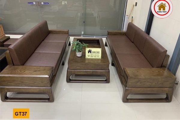 Bộ ghế đối chân quỳ gỗ sồi Nga GT37