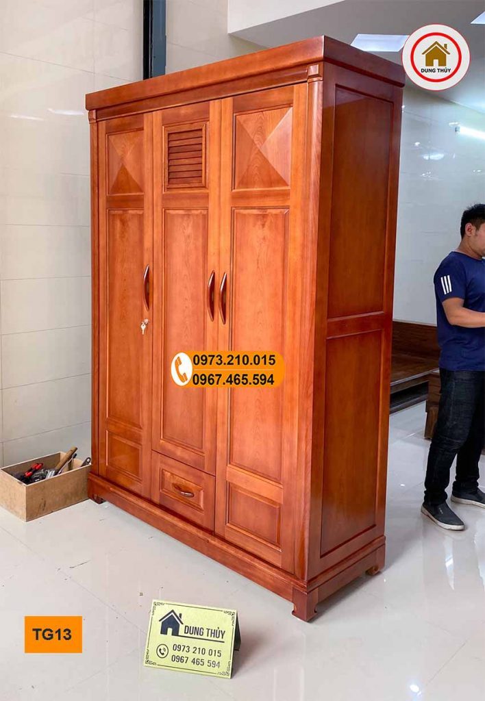 mẫu tủ gỗ để quần áo nhỏ gọn
