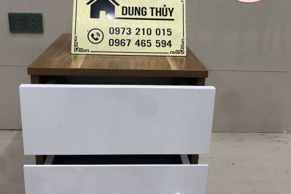 Tab đầu giường 2 ngăn kéo gỗ công nghiệp TD06