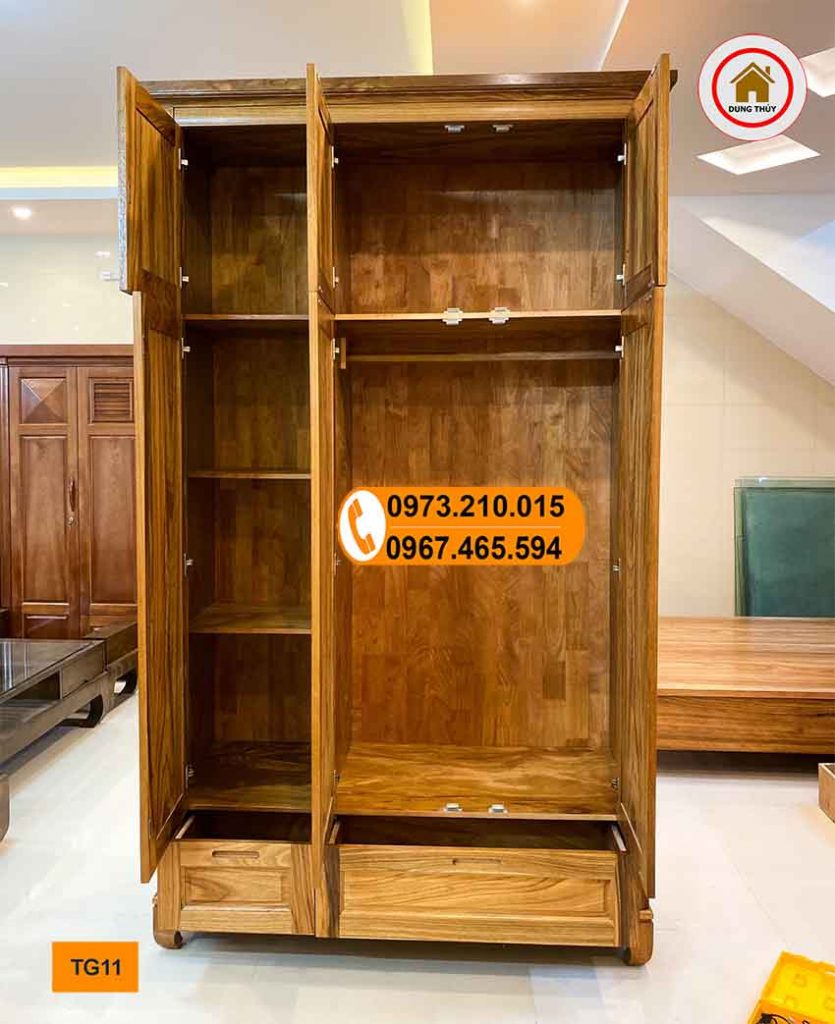 Cách lau chùi vệ sinh tủ gỗ quần áo