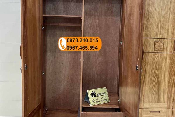 mẫu tủ đựng quần áo bằng gỗ hiện đại