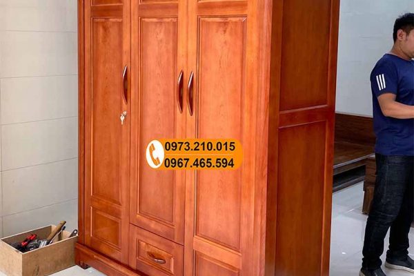 mẫu tủ gỗ quần áo đơn giản mà đẹp