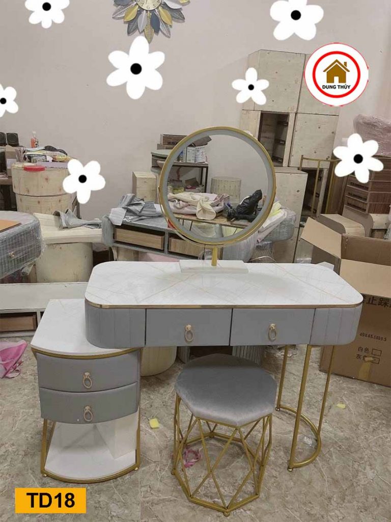 bàn phấn trang điểm bằng gỗ hiện đại