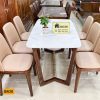 Bộ bàn ăn 6 ghế bọc da mặt bàn đá nhân tạo BA28