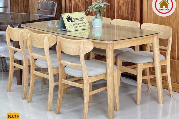 cận cảnh bộ bàn ăn 6 ghế BA29