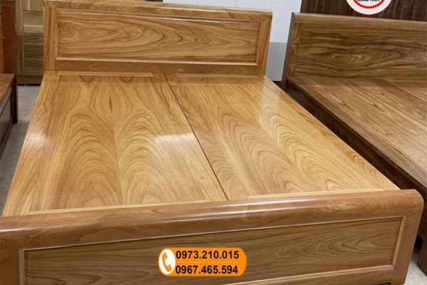 Giường ngủ 2 ngăn kéo gỗ gõ đỏ GN22