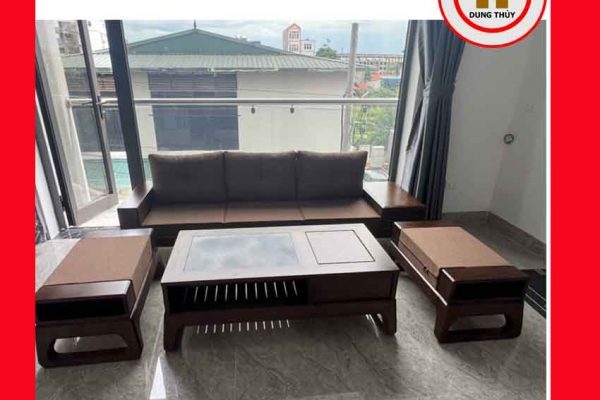 Giường ngủ 2 ngăn kéo gỗ gõ đỏ GN22