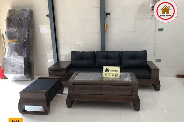 sofa văng chân choãi gỗ sồi Nga SG74