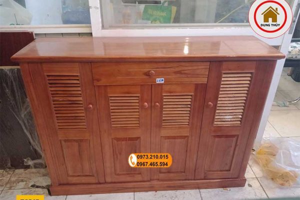 Tủ đựng giầy dép 4 cánh gỗ xoan đào TGD07