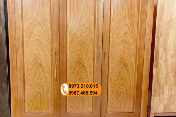 Tủ để quần áo 3 cánh gỗ gõ đỏ TG17