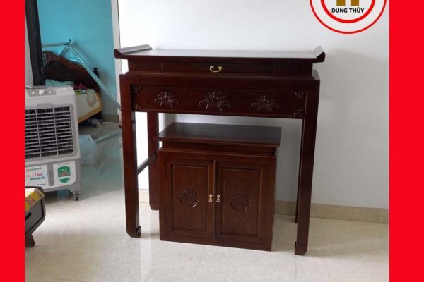 Án gian thờ 2 ô tủ gỗ sồi Nga BT02