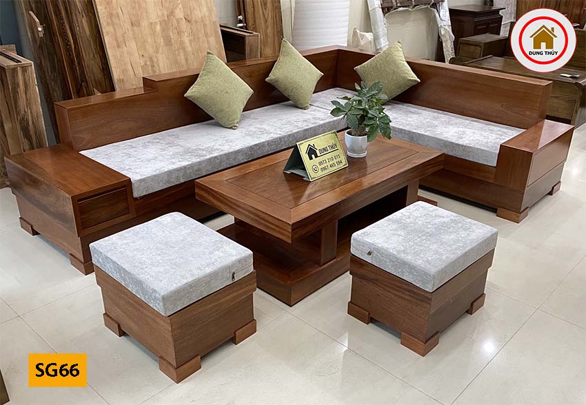 Kích thước ghế sofa gỗ nguyên khối