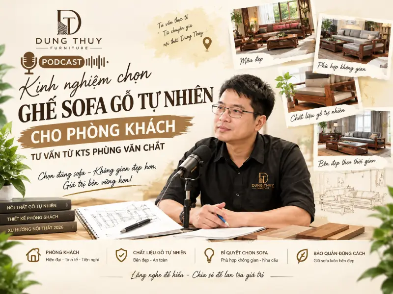 Kinh nghiệm chọn ghế sofa gỗ tự nhiên hữu ích 2026