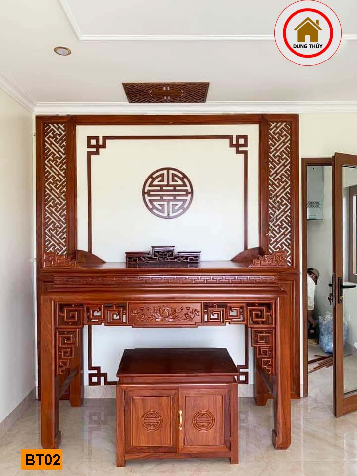 bàn thờ 2 ô tủ BT02