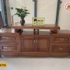 Kệ tivi 2 ngăn kéo 4 ô tủ gỗ xoan đào KT19