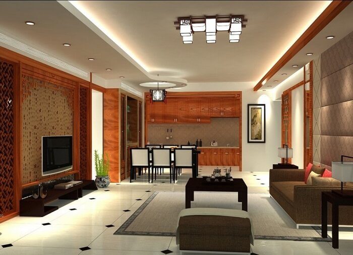 thiết kế phòng khách đơn giản mà hiện đại