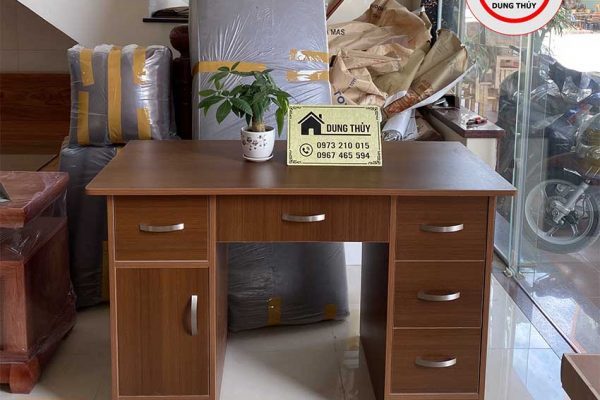 Bàn trang điểm kết hợp bàn làm việc 6 ngăn kéo gỗ công nghiệp TD13