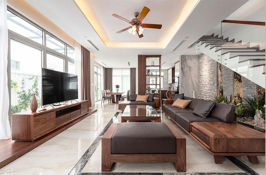 thiết kế phòng khách biệt thự