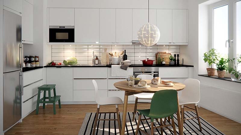 màu sắc nội thất bếp 20m2