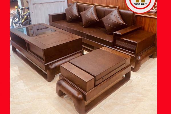 Bộ ghế sofa văng đùi gà gỗ sồi Nga SG77v