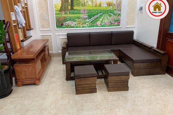 combo sofa gỗ sồi Nga đẹp