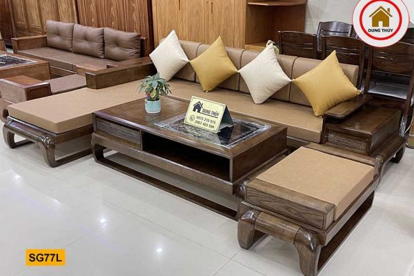 sofa góc chữ L chân đùi gà SG77L