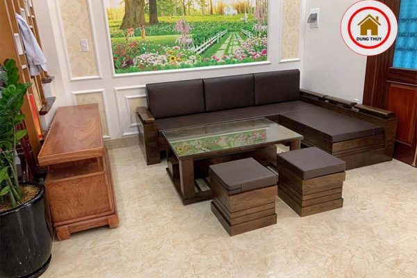 combo sofa gỗ sồi Nga đẹp